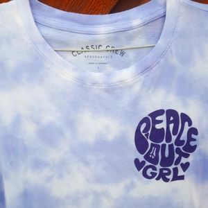 NWT Aeropostale Classic Crew purple Tie Dye Cotton T Shirt